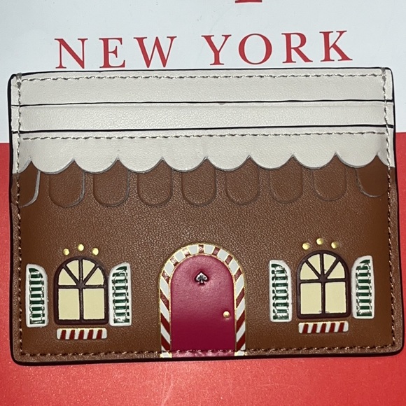 ♠️kate spade Small Gingerbread House Card Holder - Picture 4 of 10